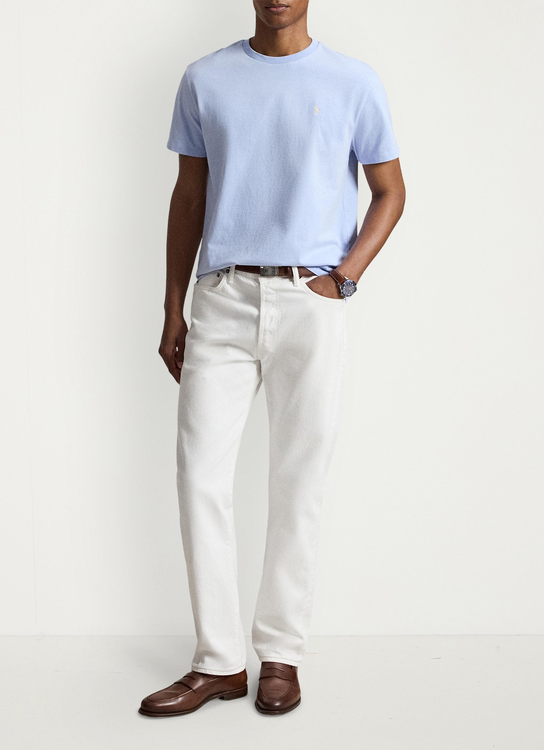 Ralph Lauren T-shirt met logo - detail 4 pebble blue / blauw