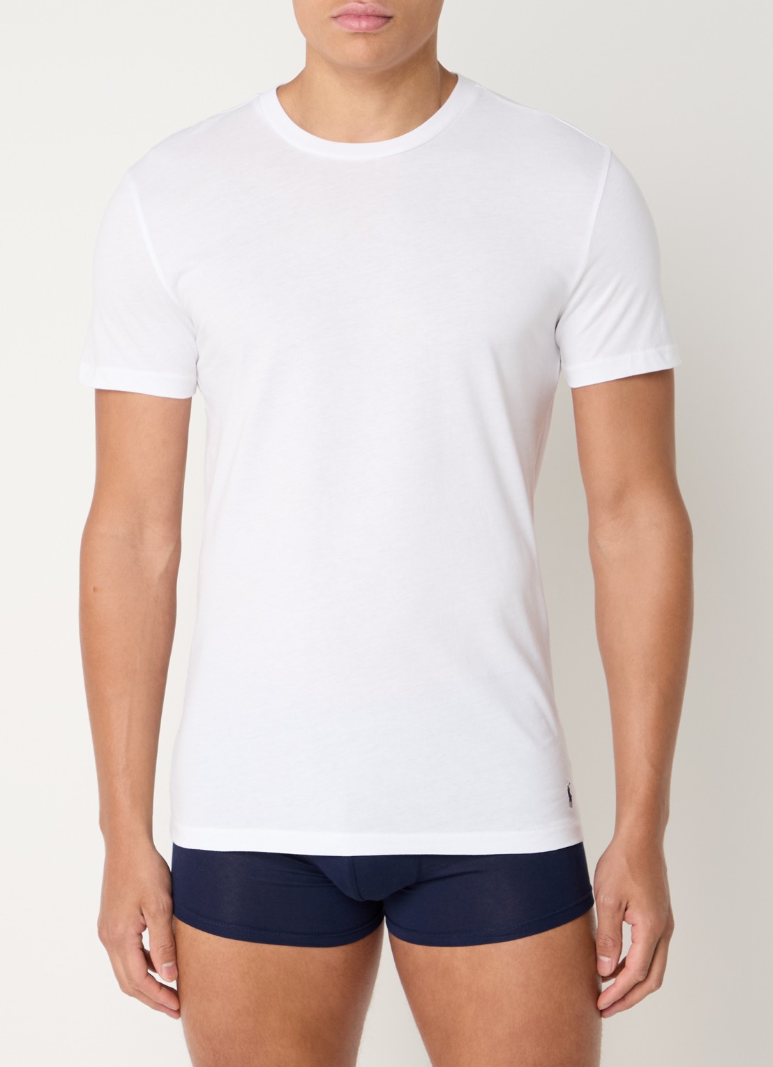 Ralph Lauren T-shirt met logoborduring in 3-pack - detail 2 donkerblauw