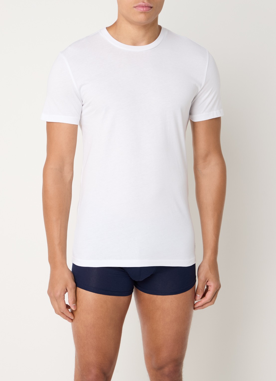 Ralph Lauren T-shirt met logoborduring in 3-pack - voorkant 4 donkerblauw