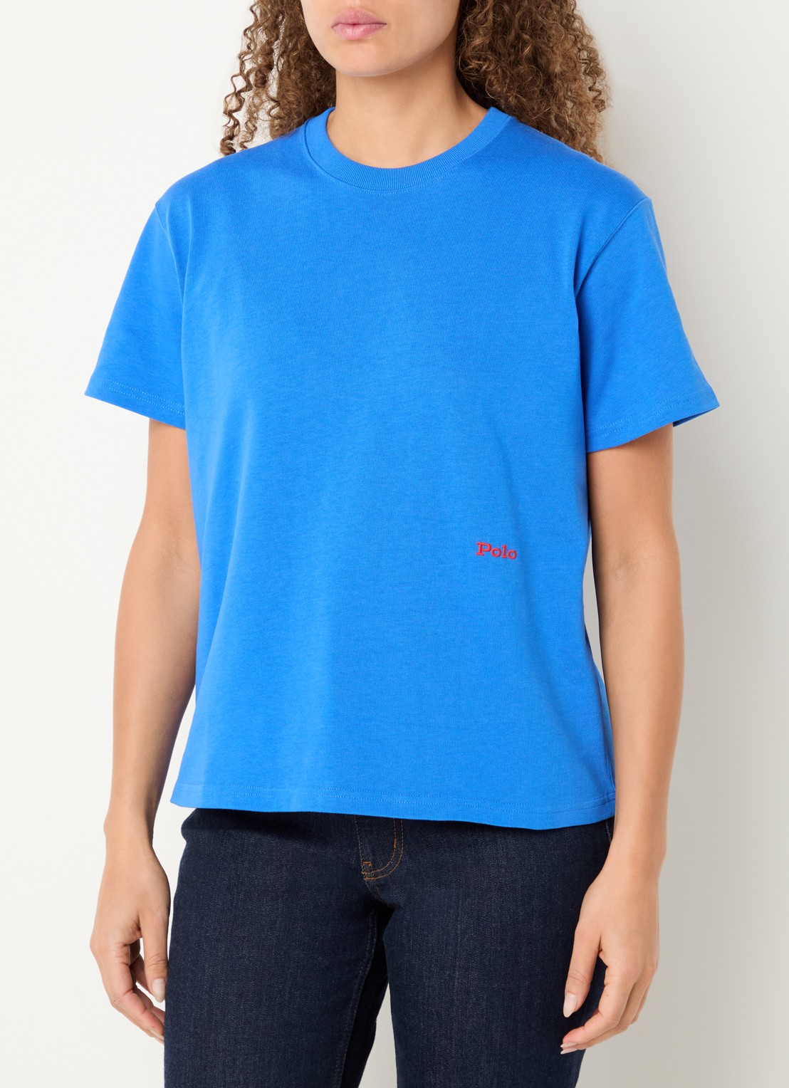 Ralph Lauren T-shirt met logoborduring - achterkant 4 lichtblauw