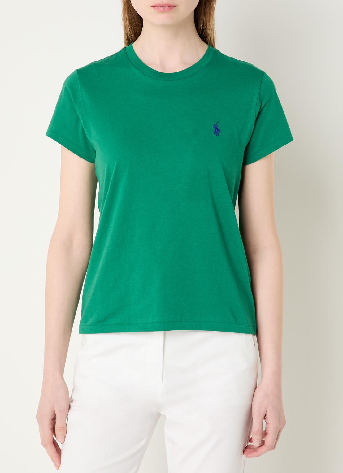Ralph Lauren T-shirt met logoborduring - detail groen