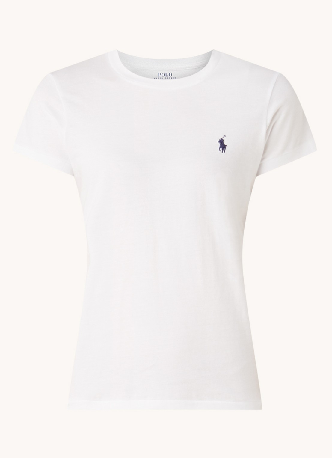 Ralph Lauren T-shirt met logoborduring - voorkant 3 wit