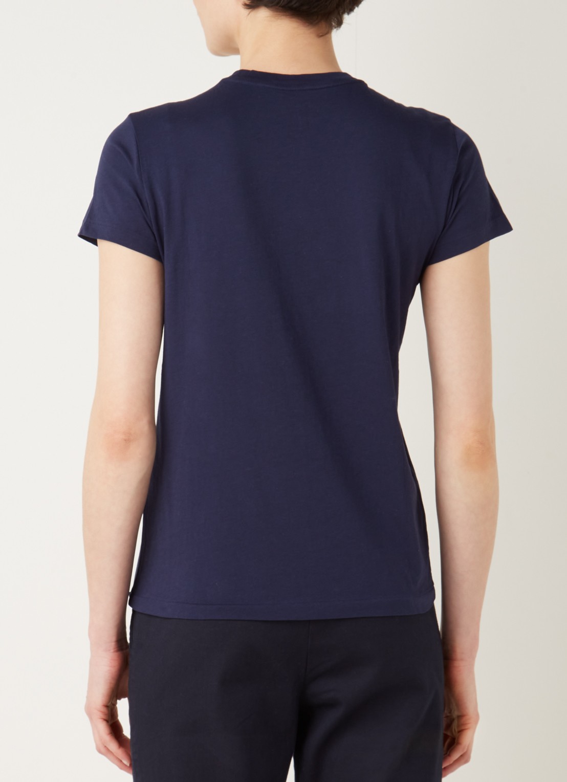 Ralph Lauren T-shirt met logoborduring - achterkant 4 donkerblauw