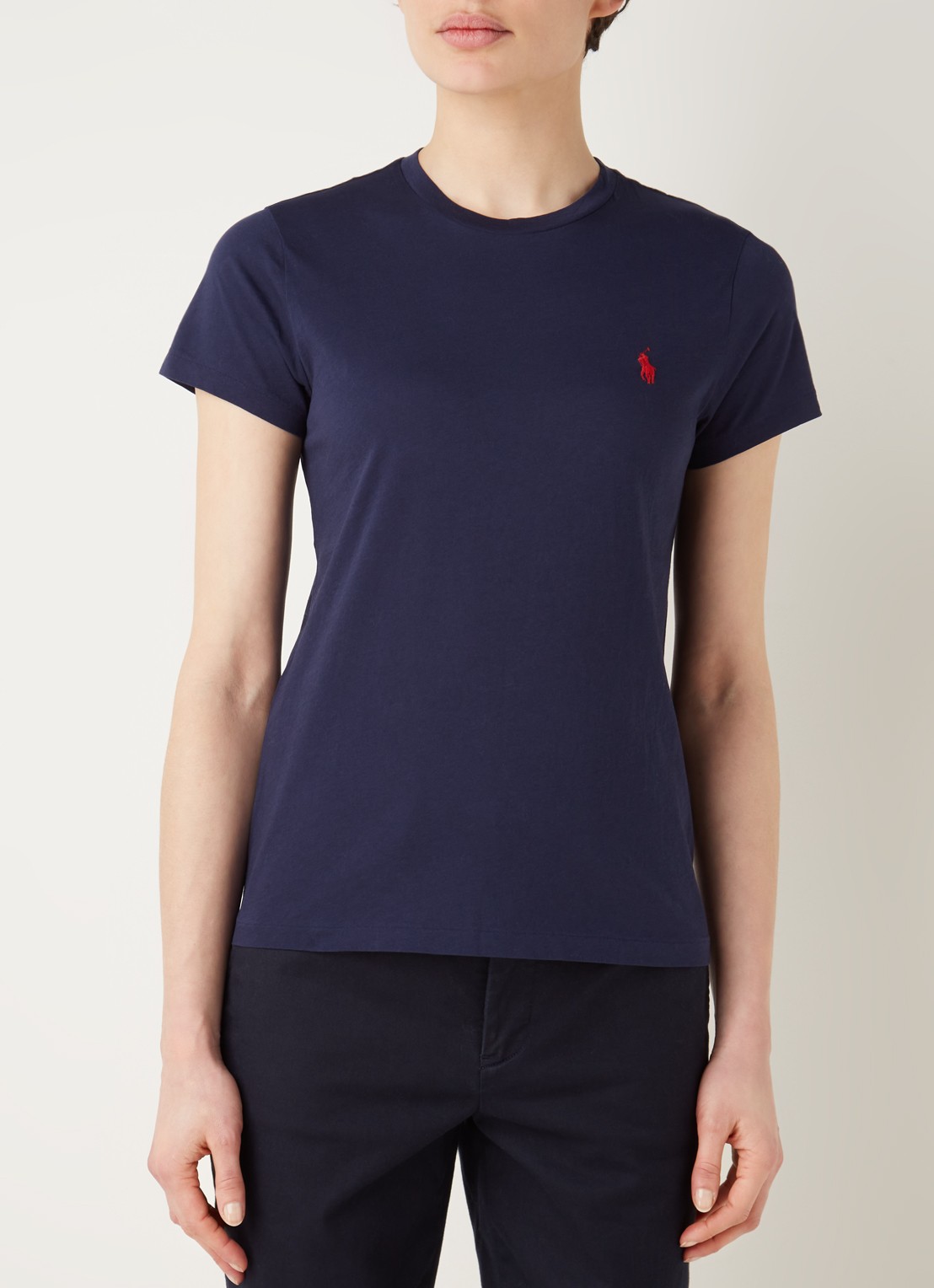 Ralph Lauren T-shirt met logoborduring - detail donkerblauw
