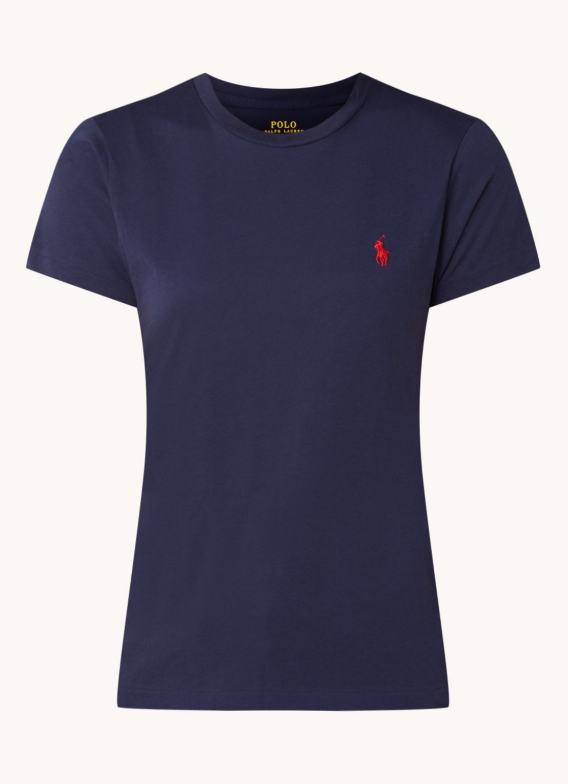 Ralph Lauren T-shirt met logoborduring - voorkant 2 donkerblauw