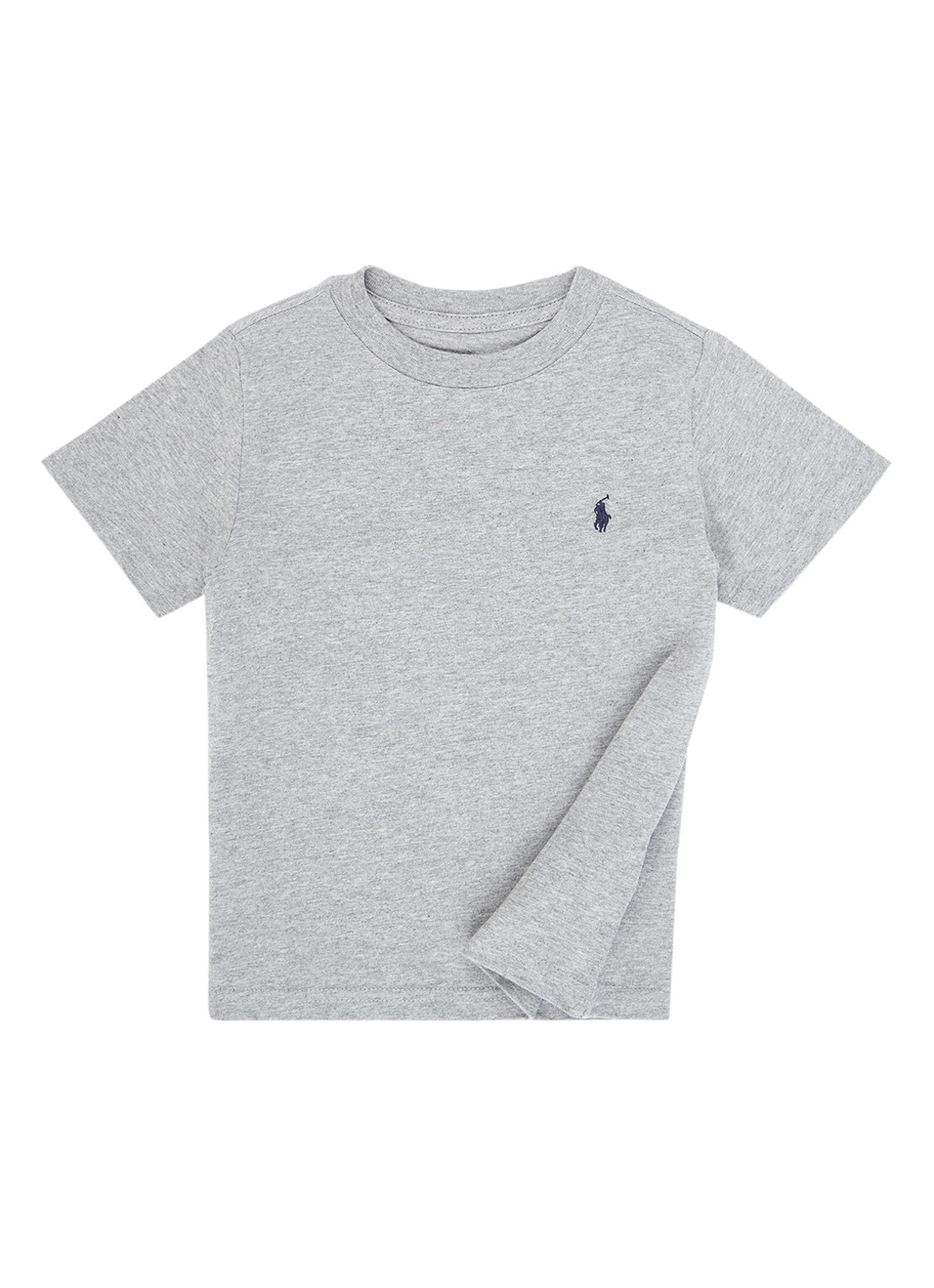 Ralph Lauren T-shirt met logoborduring - voorkant 2 grijsmele