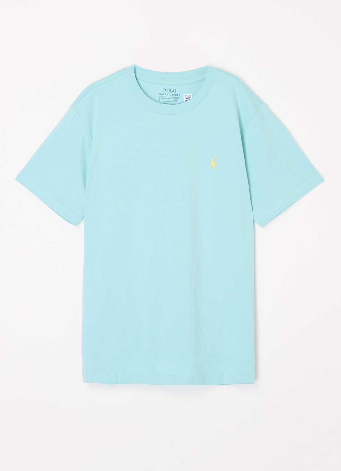 Ralph Lauren T-shirt met logoborduring - voorkant mint