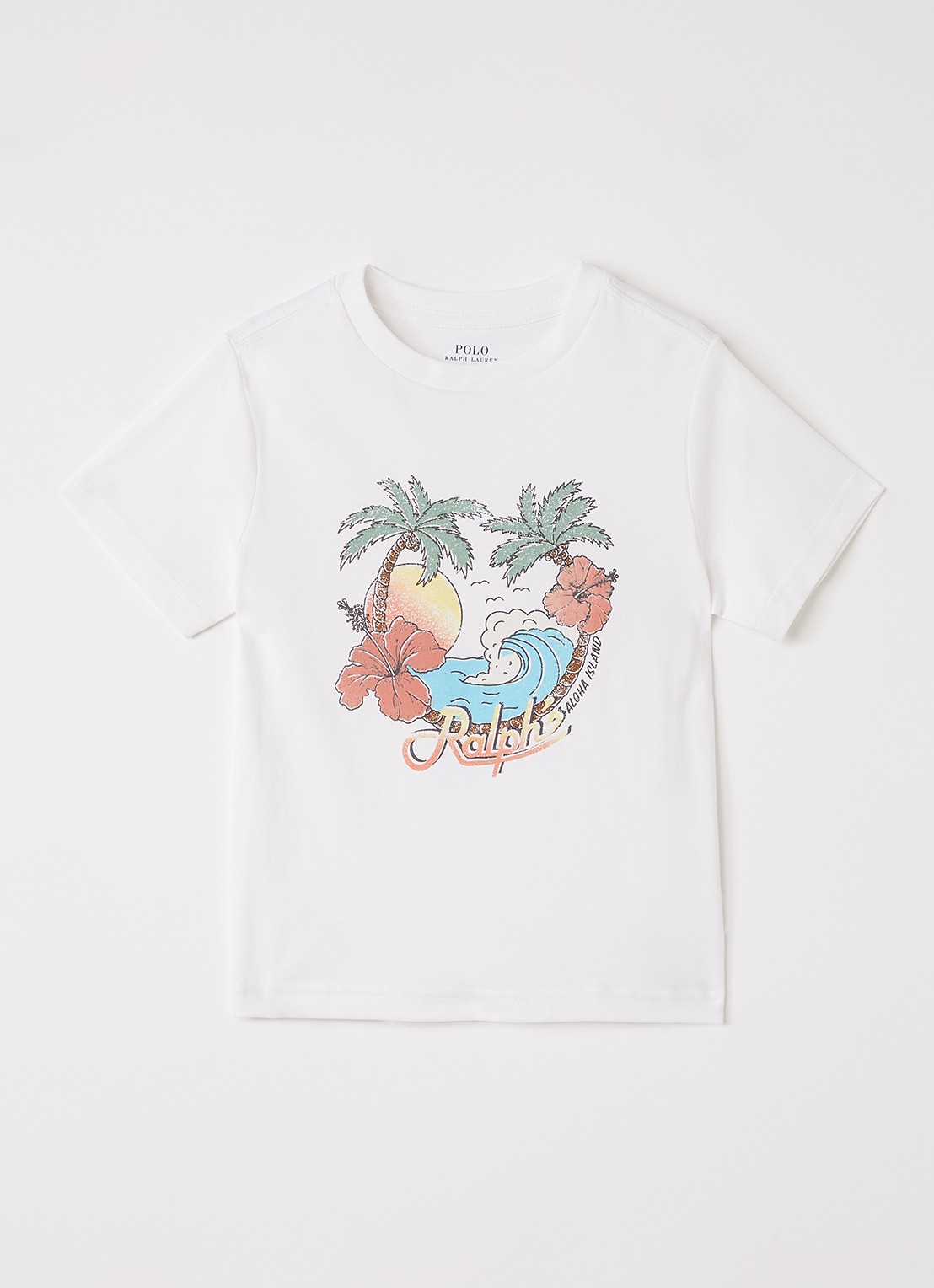 Ralph Lauren T-shirt met logoborduring - voorkant wit