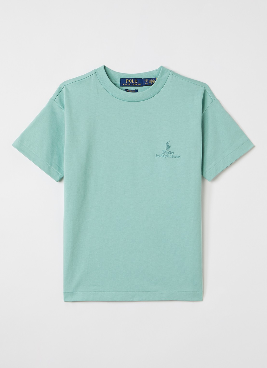 Ralph Lauren T-shirt met logoborduring - voorkant mint