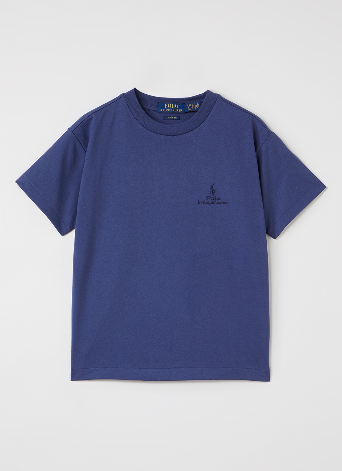 Ralph Lauren T-shirt met logoborduring - voorkant donkerblauw