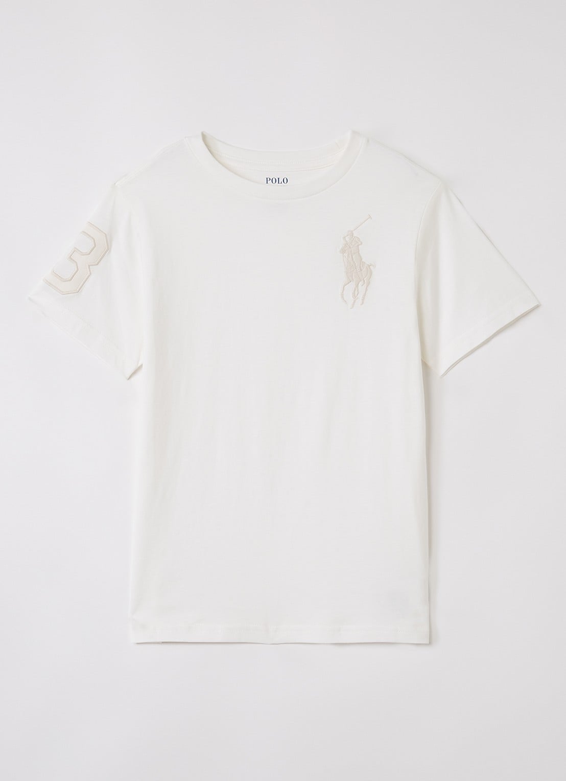 Ralph Lauren T-shirt met logoborduring - voorkant wit