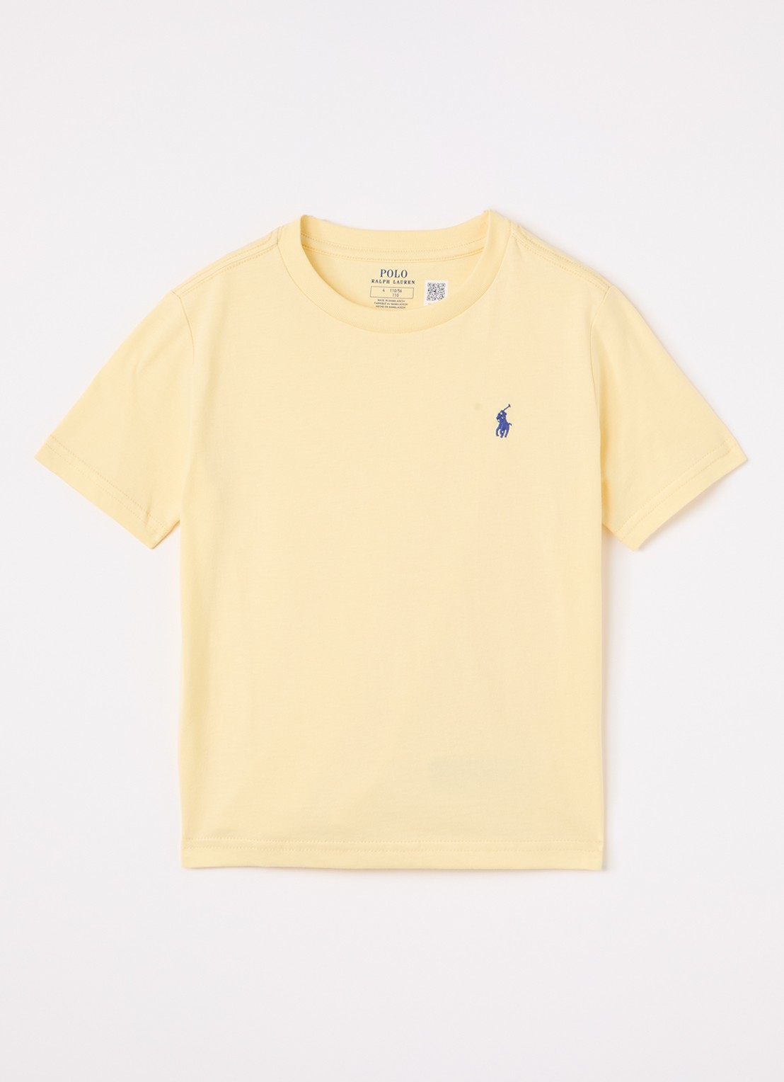 Ralph Lauren T-shirt met logoborduring - voorkant geel