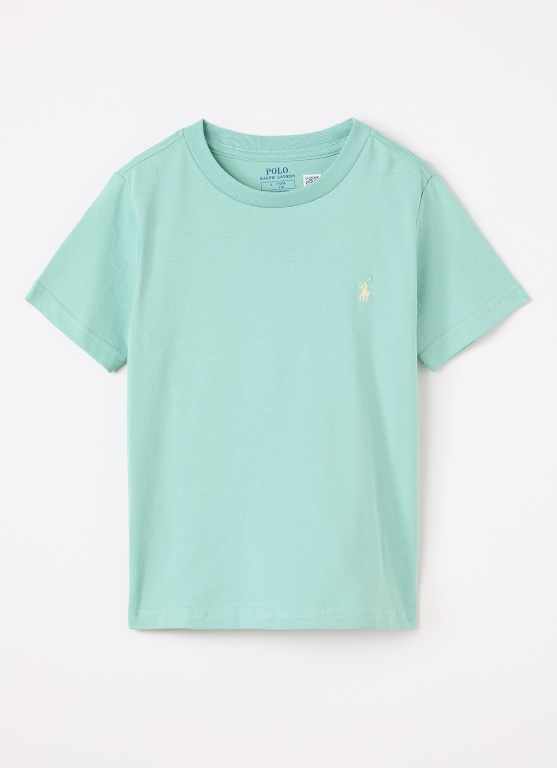 Ralph Lauren T-shirt met logoborduring - voorkant lichtgroen