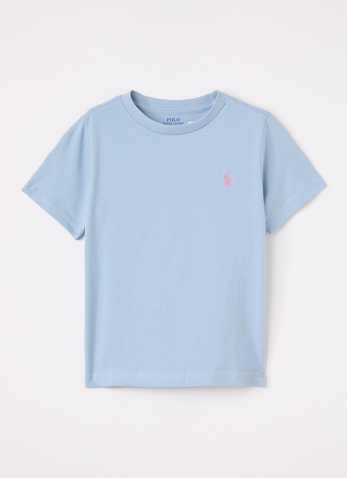 Ralph Lauren T-shirt met logoborduring - voorkant lichtblauw