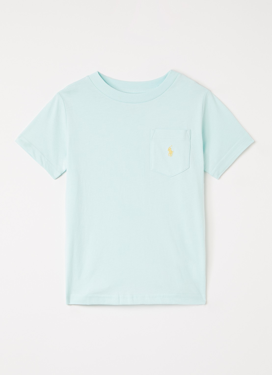 Ralph Lauren T-shirt met logoborduring - voorkant turquoise