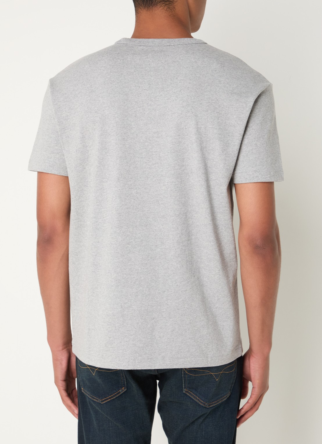 Ralph Lauren T-shirt met logoborduring  - achterkant andover heather / grijs