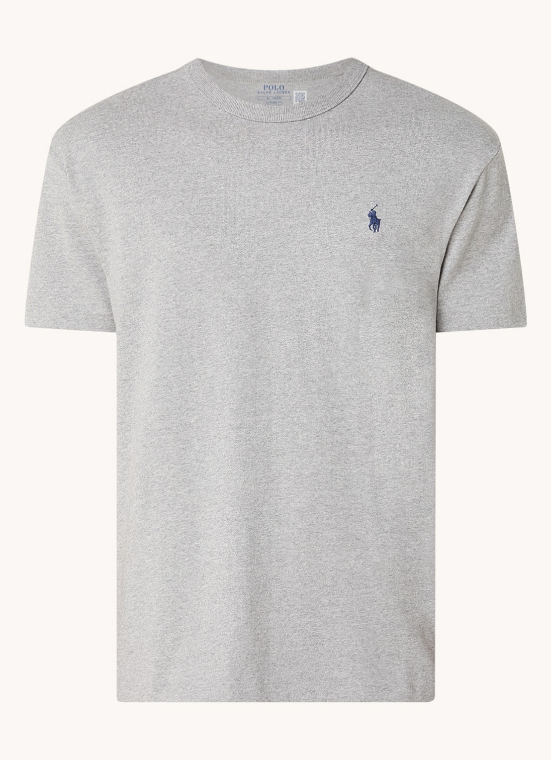 Ralph Lauren T-shirt met logoborduring  - voorkant 3 andover heather / grijs