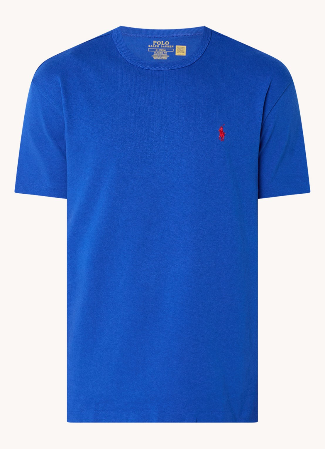 Ralph Lauren T-shirt met logoborduring  - voorkant 2 kobaltblauw