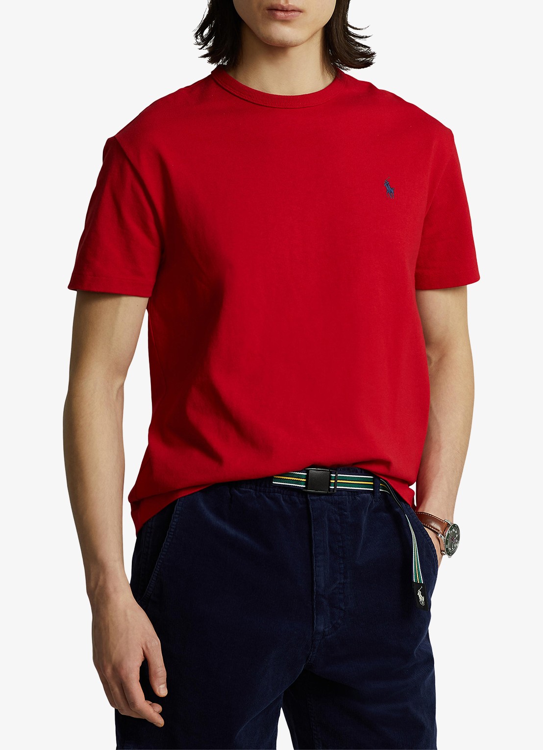 Ralph Lauren T-shirt met logoborduring  - detail rl 2000 red / rood
