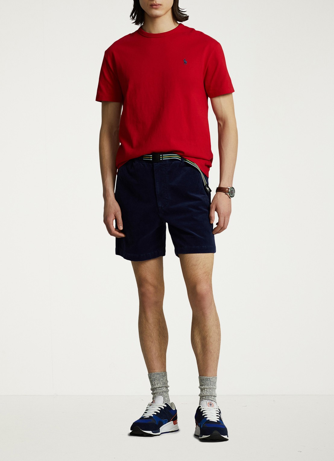 Ralph Lauren T-shirt met logoborduring  - voorkant 5 rl 2000 red / rood