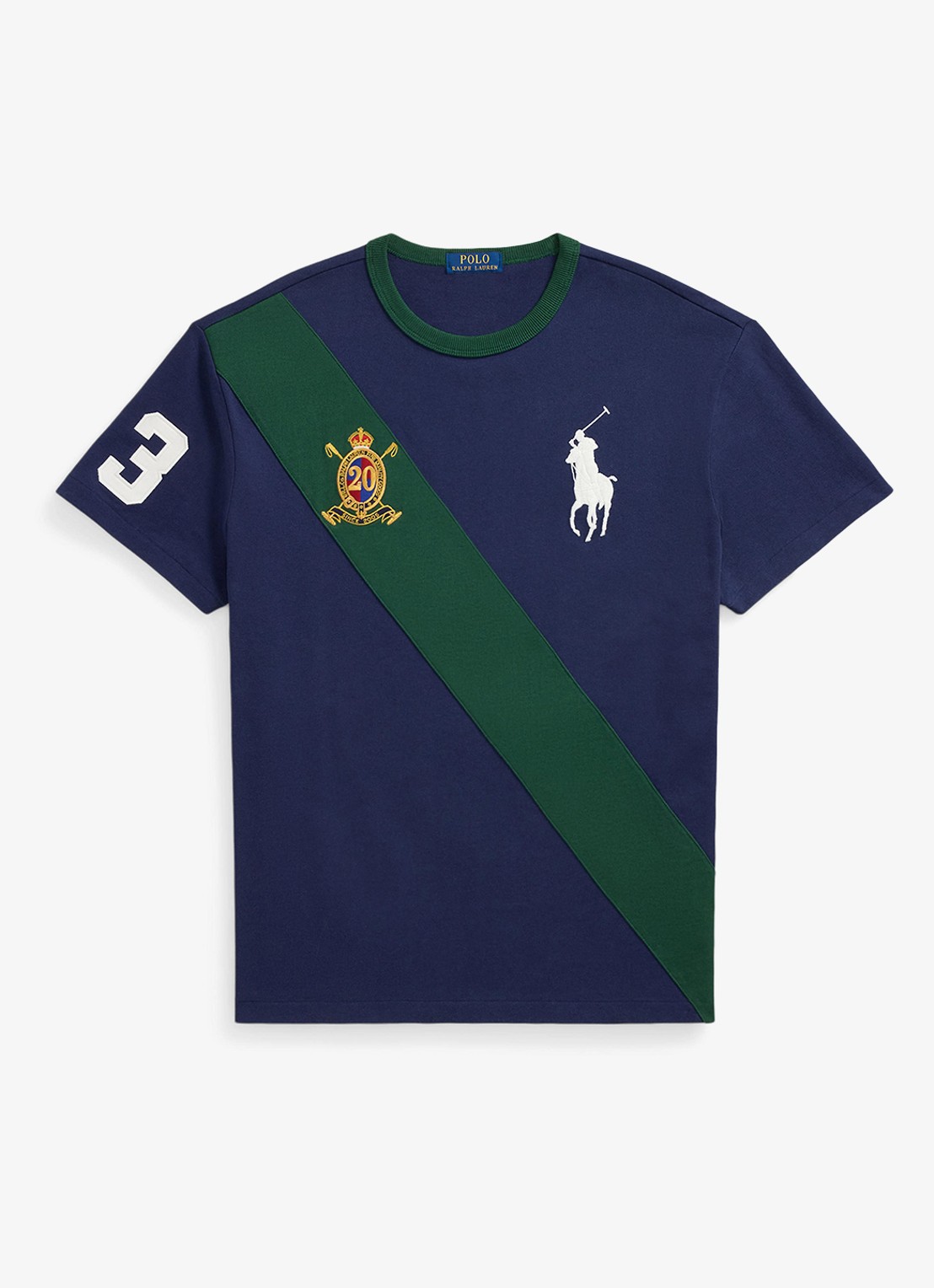 Ralph Lauren T-shirt met logoborduring - voorkant newport navy / donkerblauw