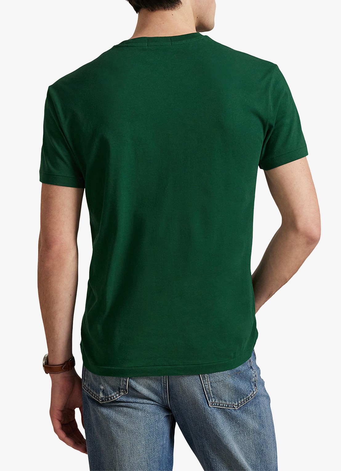 Ralph Lauren T-shirt met logoborduring - achterkant 5 new forest / donkergroen