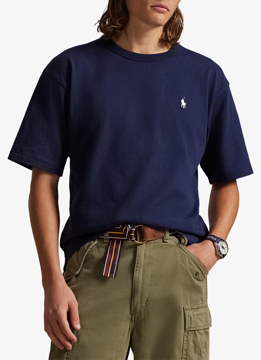 Ralph Lauren T-shirt met logoborduring - detail cruise navy / blauw