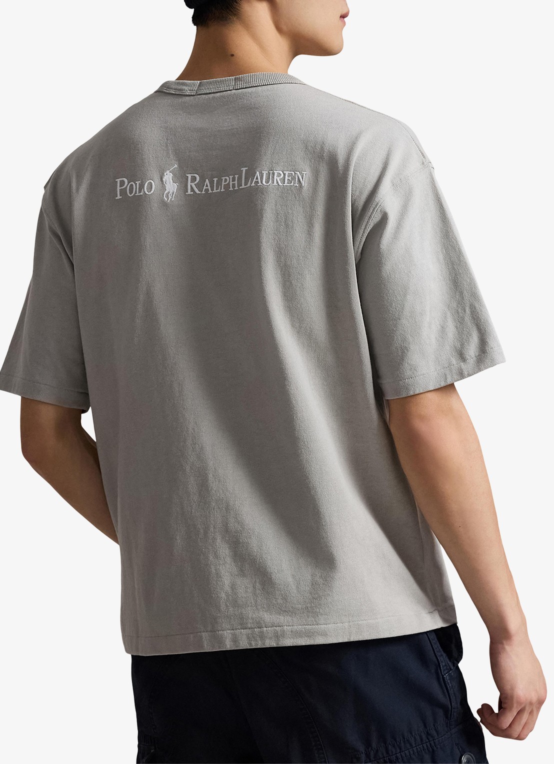 Ralph Lauren T-shirt met logoborduring - achterkant 5 grey dawn / grijs