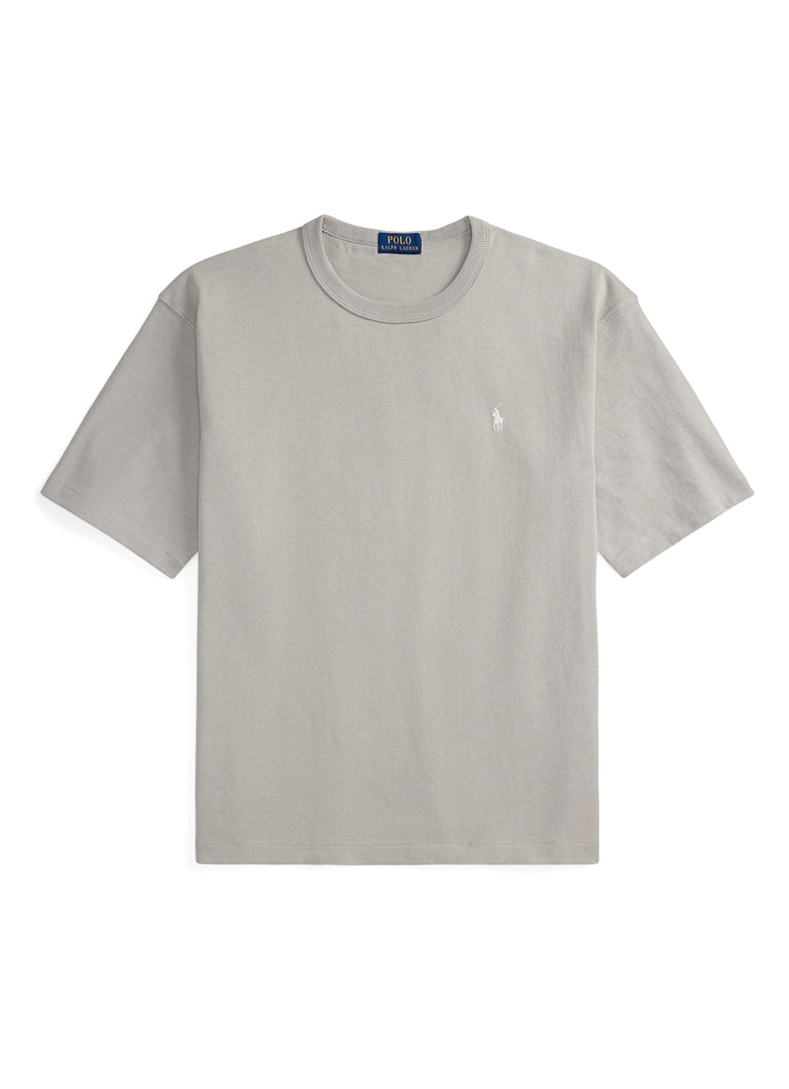 Ralph Lauren T-shirt met logoborduring - voorkant 3 grey dawn / grijs