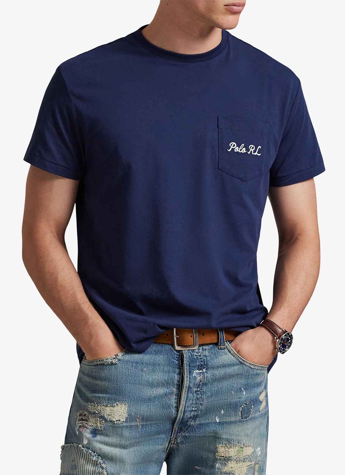 Ralph Lauren T-shirt met logoborduring - detail 4 newport navy / donkerblauw