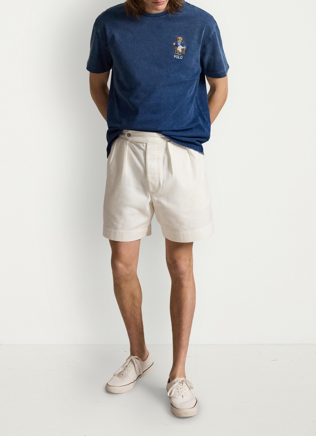 Ralph Lauren T-shirt met logoborduring - voorkant 4 newport bear-dark indigo / indigo
