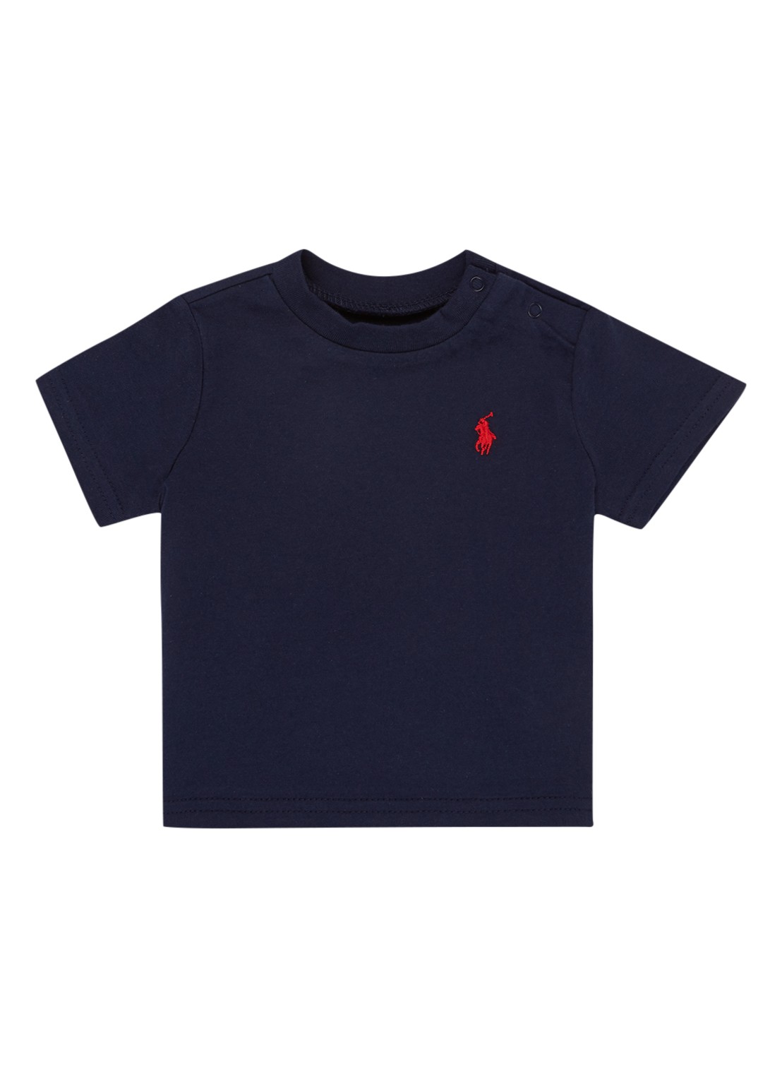 Ralph Lauren T-shirt met logoborduring - voorkant 2 donkerblauw