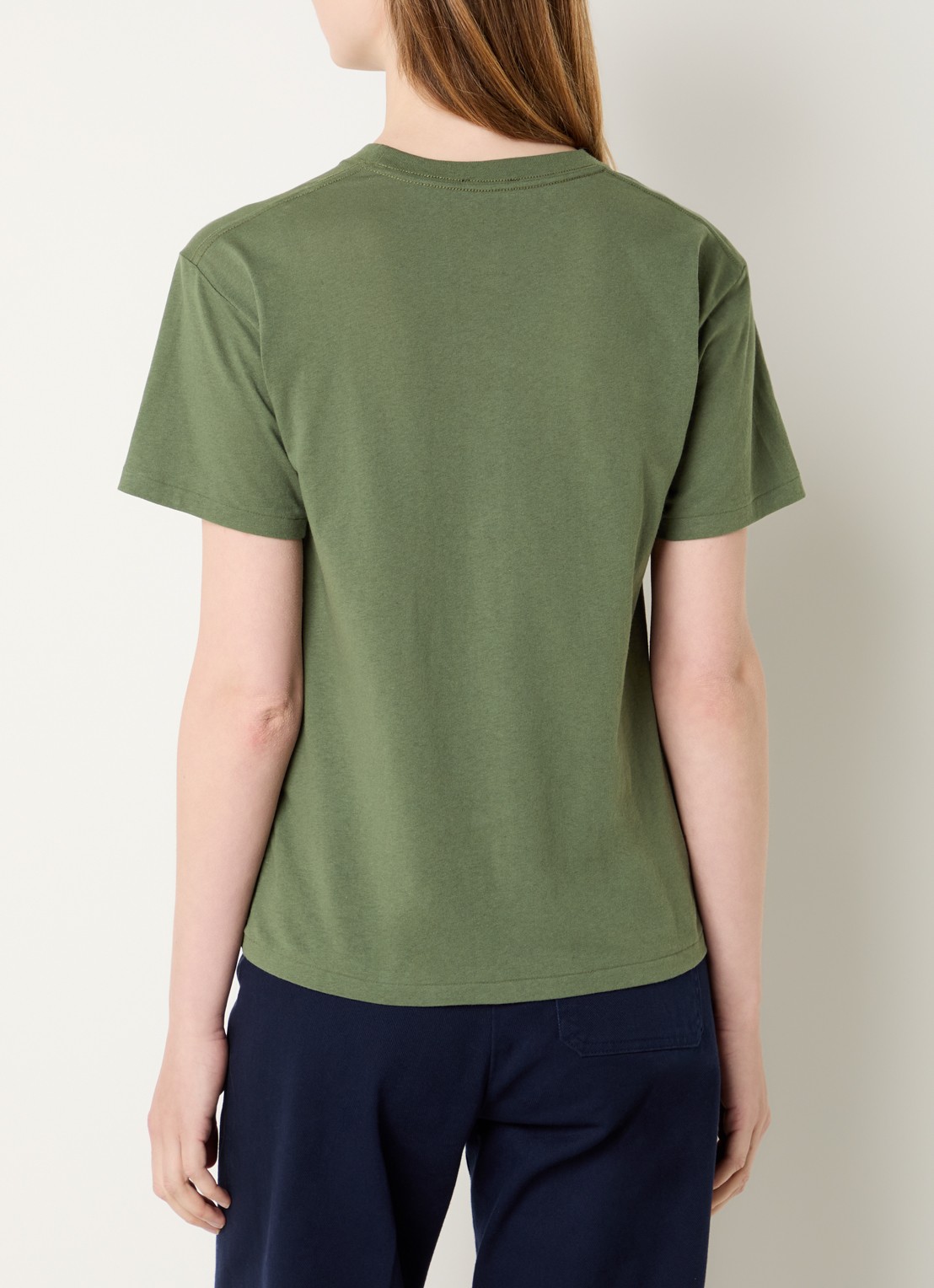 Ralph Lauren T-shirt met logoprint - achterkant mosgroen