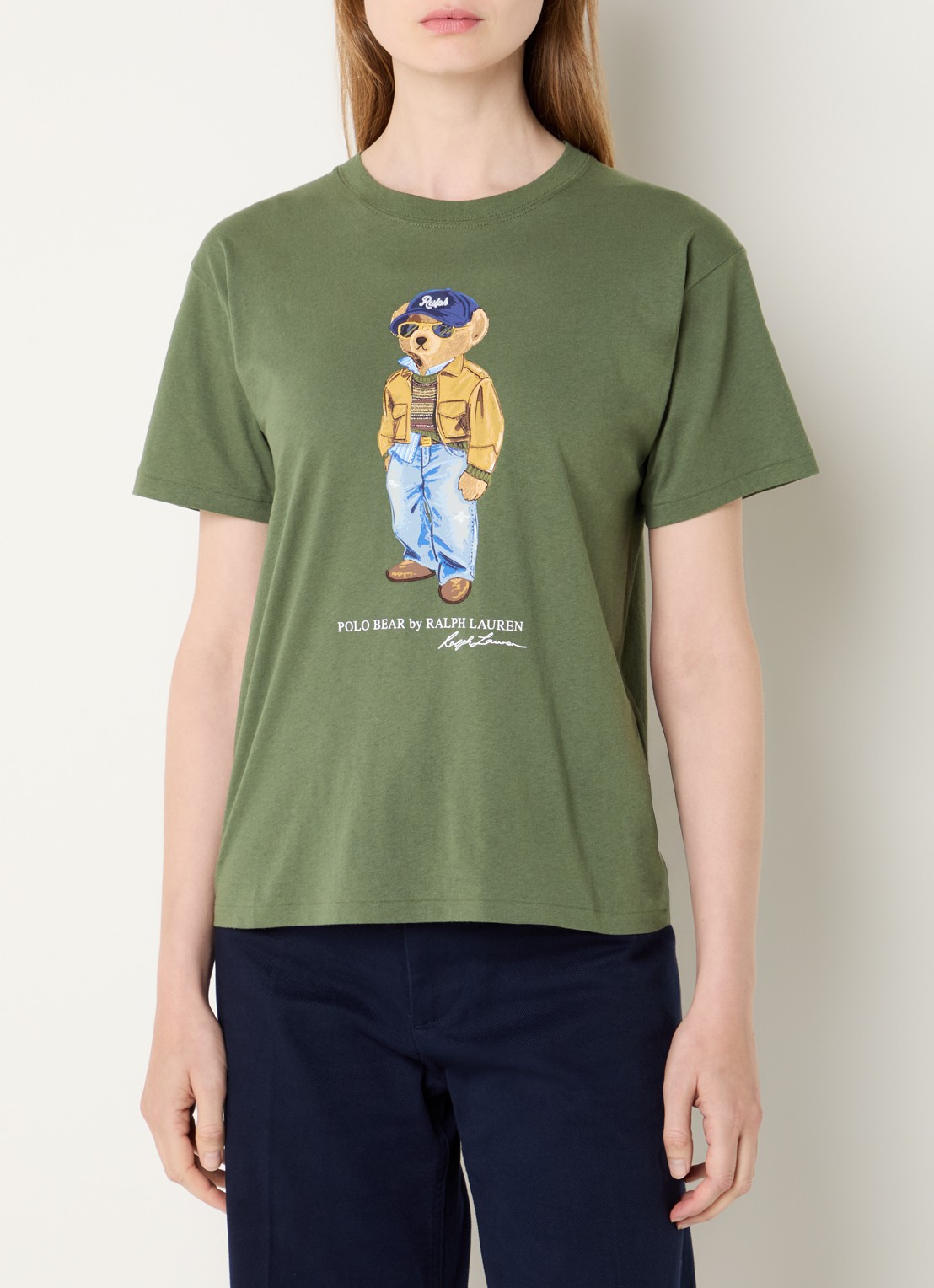 Ralph Lauren T-shirt met logoprint - detail 2 mosgroen