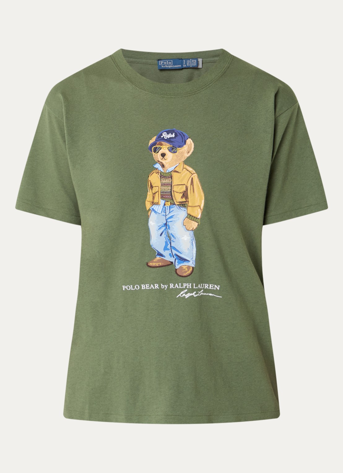 Ralph Lauren T-shirt met logoprint - voorkant 3 mosgroen