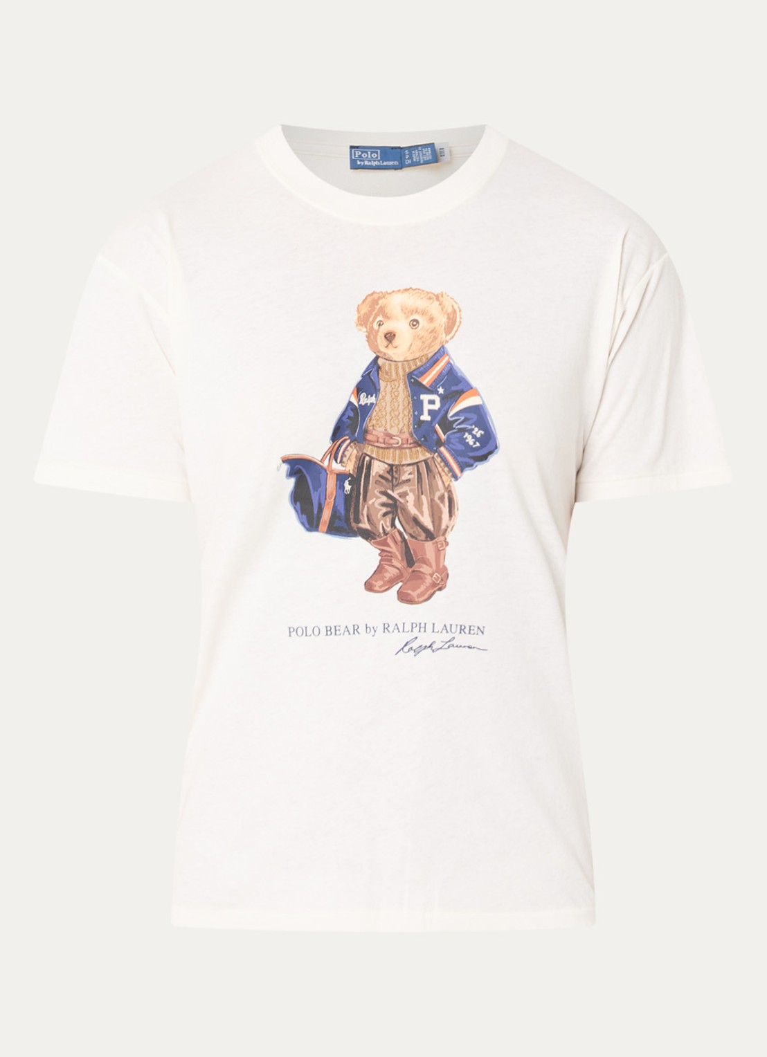 Ralph Lauren T-shirt met logoprint - voorkant gebroken wit