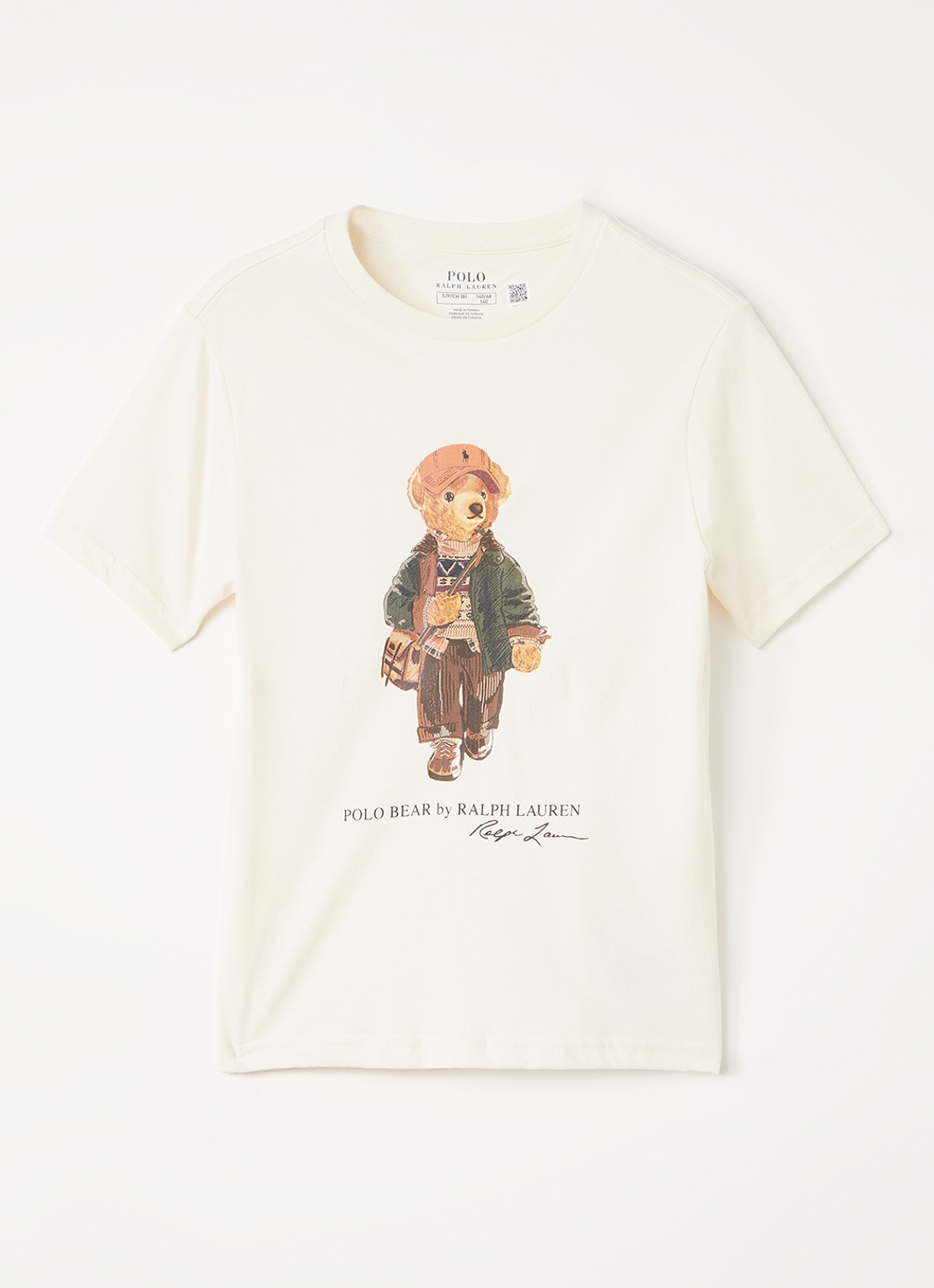 Ralph Lauren T-shirt met logoprint - voorkant gebroken wit