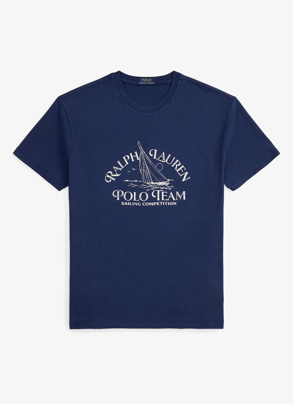 Ralph Lauren T-shirt met logoprint - voorkant dark cobalt / kobaltblauw