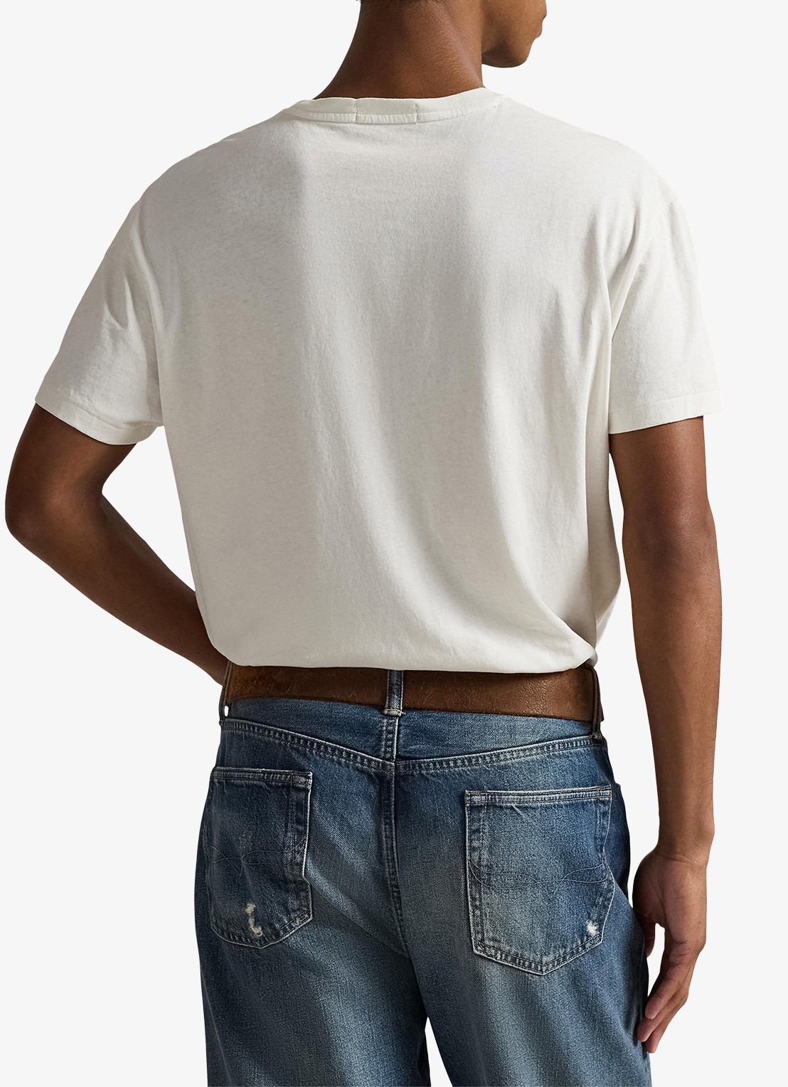 Ralph Lauren T-shirt met logoprint - achterkant 5 nevis / gebroken wit