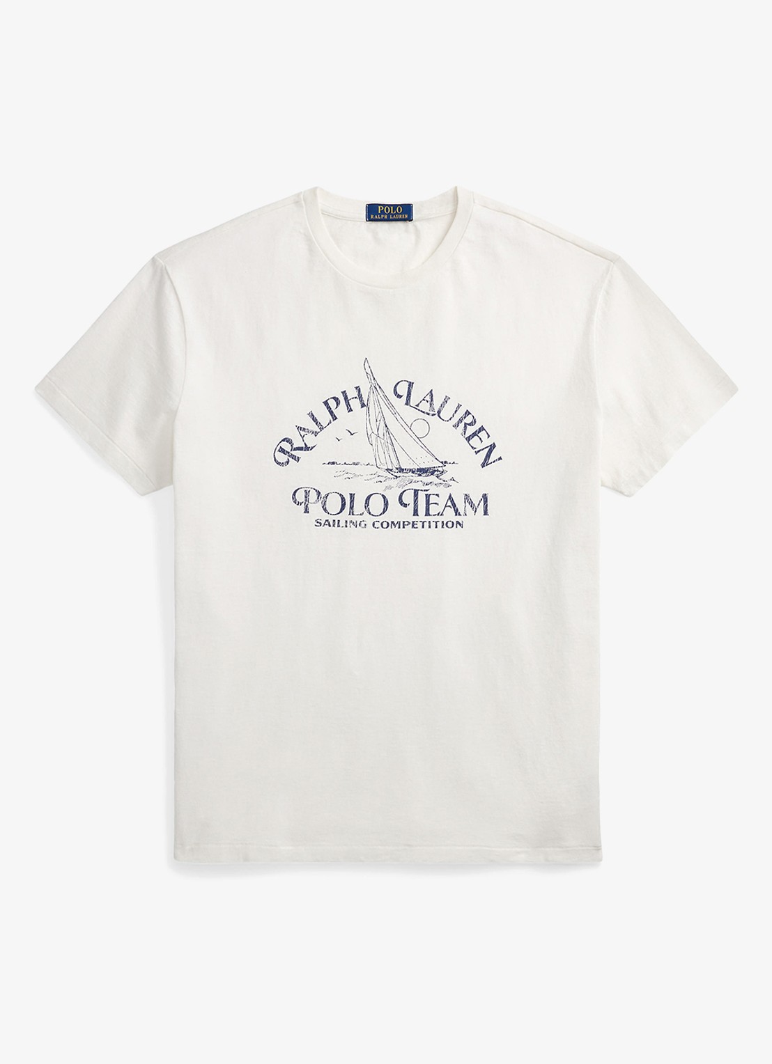 Ralph Lauren T-shirt met logoprint - voorkant 4 deckwash white / wit
