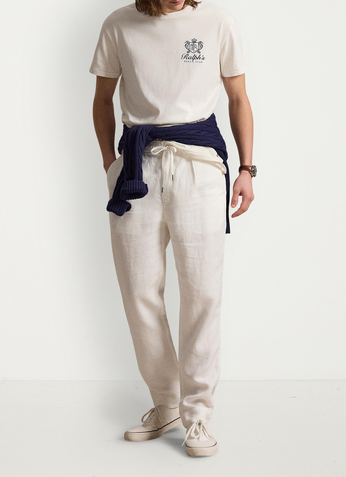 Ralph Lauren T-shirt met logoprint - detail 3 deckwash white / wit