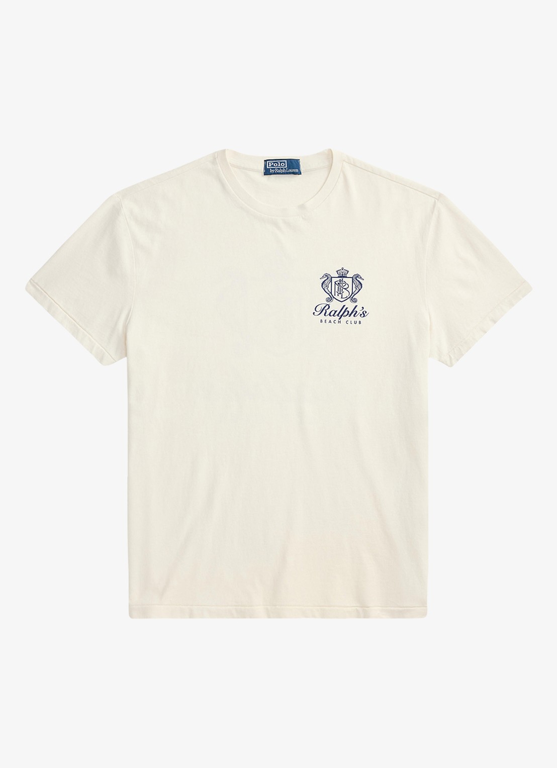 Ralph Lauren T-shirt met logoprint - voorkant deckwash white / wit