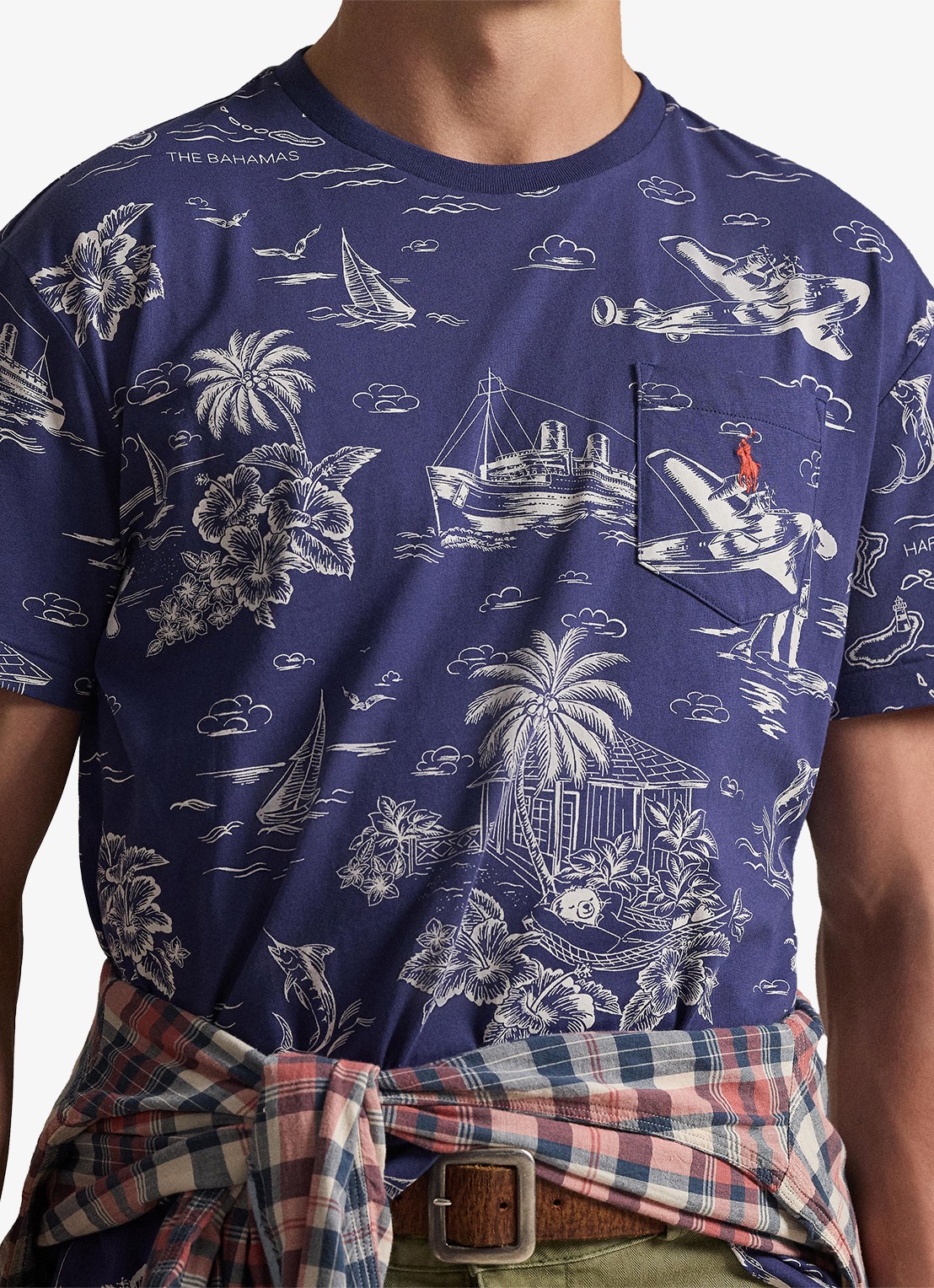 Ralph Lauren T-shirt met print en borstzak - detail 2 harbor island bear boathous