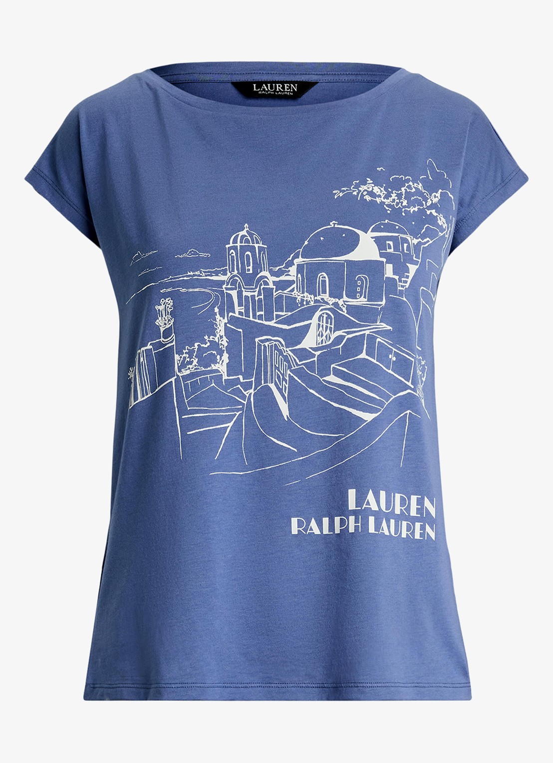 Ralph Lauren T-shirt met print - voorkant blauw