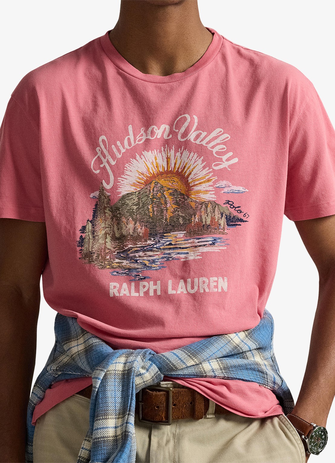 Ralph Lauren T-shirt met print - detail 4 red sky / koraal