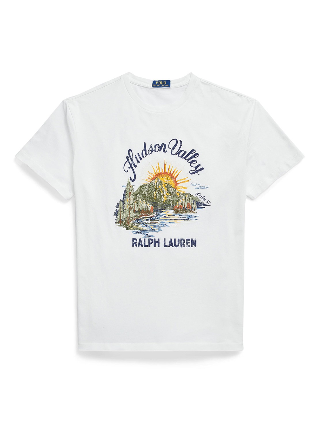 Ralph Lauren T-shirt met print - voorkant 3 deckwash white / wit