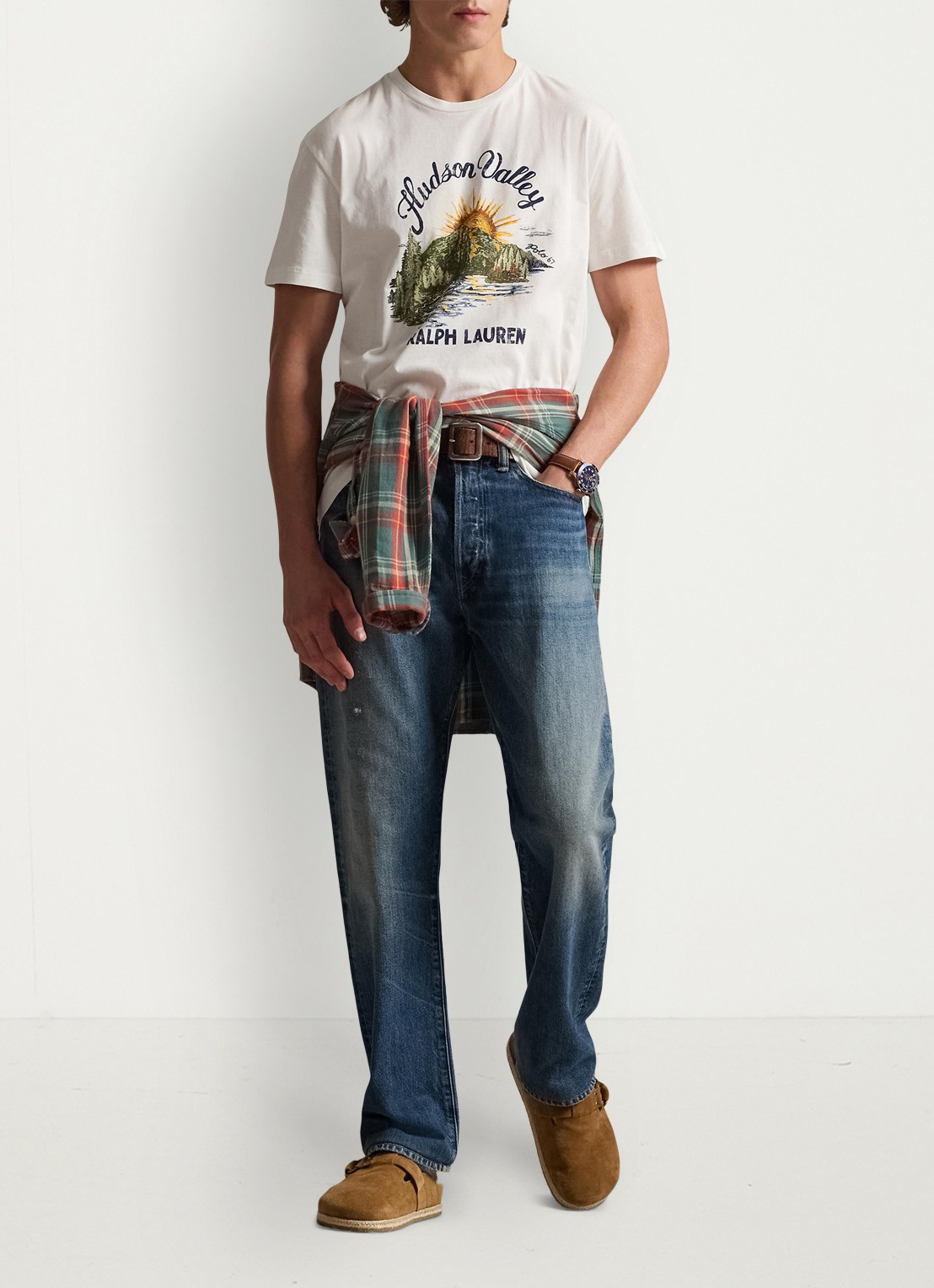 Ralph Lauren T-shirt met print - voorkant 4 deckwash white / wit