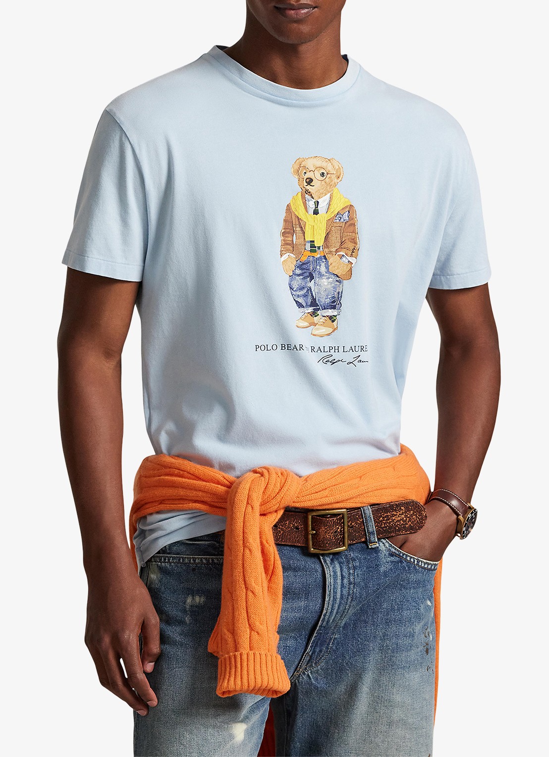 Ralph Lauren T-shirt met print - detail 4 lichtblauw