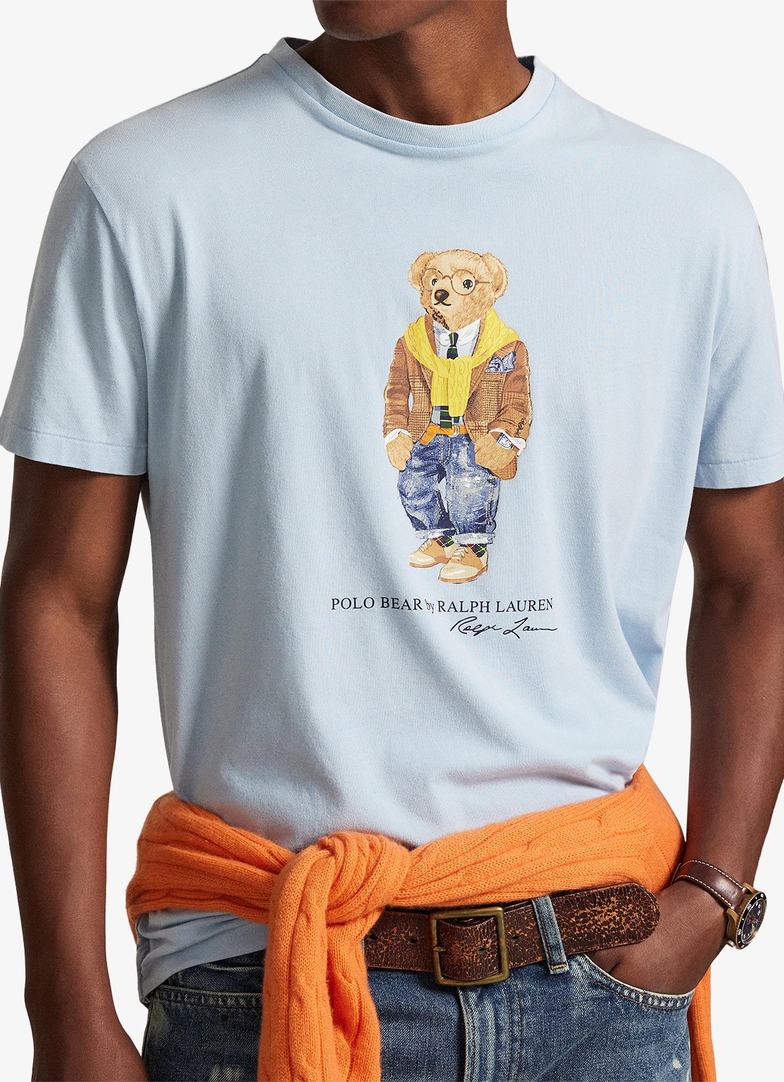 Ralph Lauren T-shirt met print - detail 5 lichtblauw