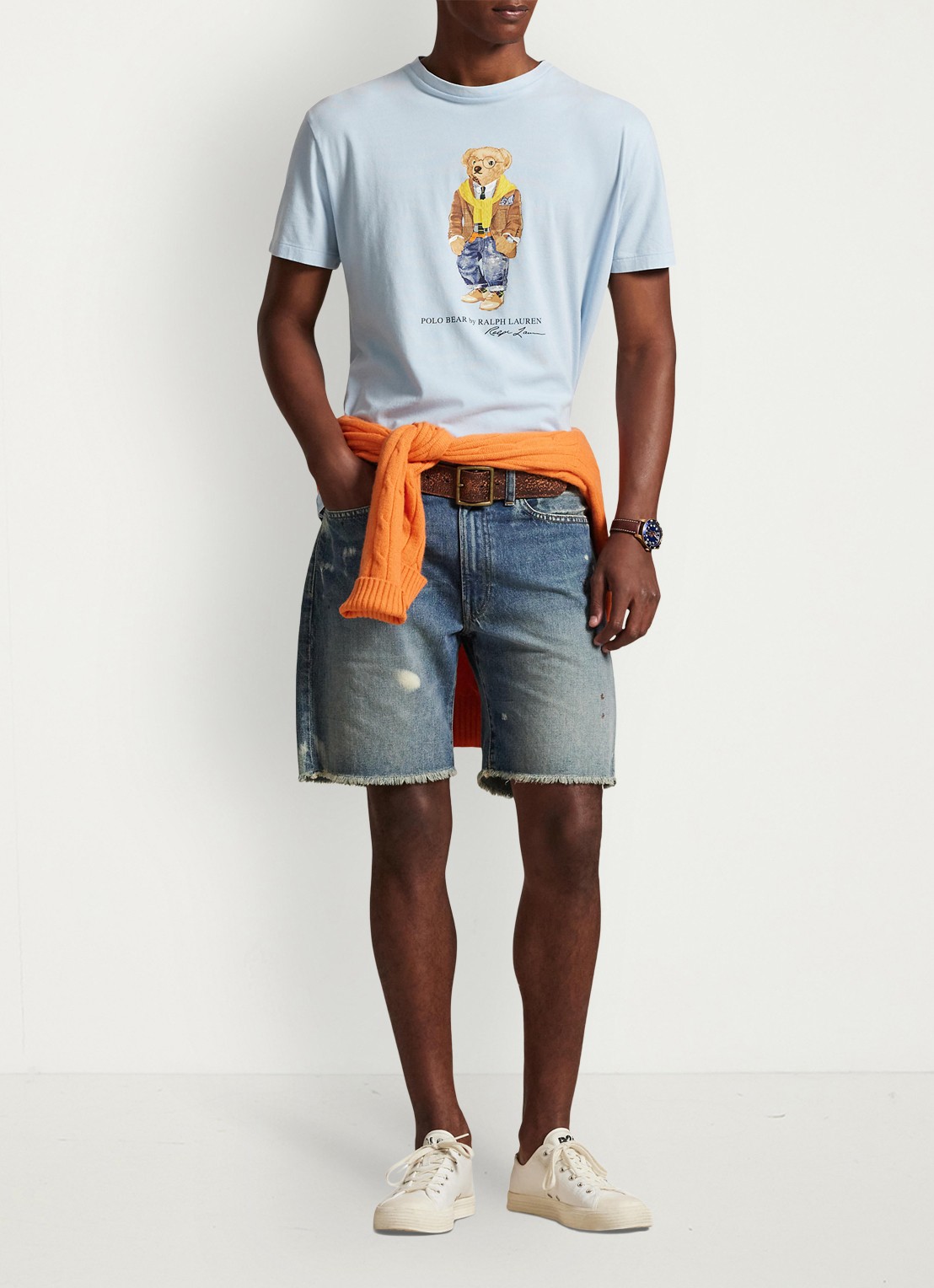 Ralph Lauren T-shirt met print - voorkant 3 lichtblauw